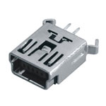 MINI USB 5P母座B Type 180°DIP